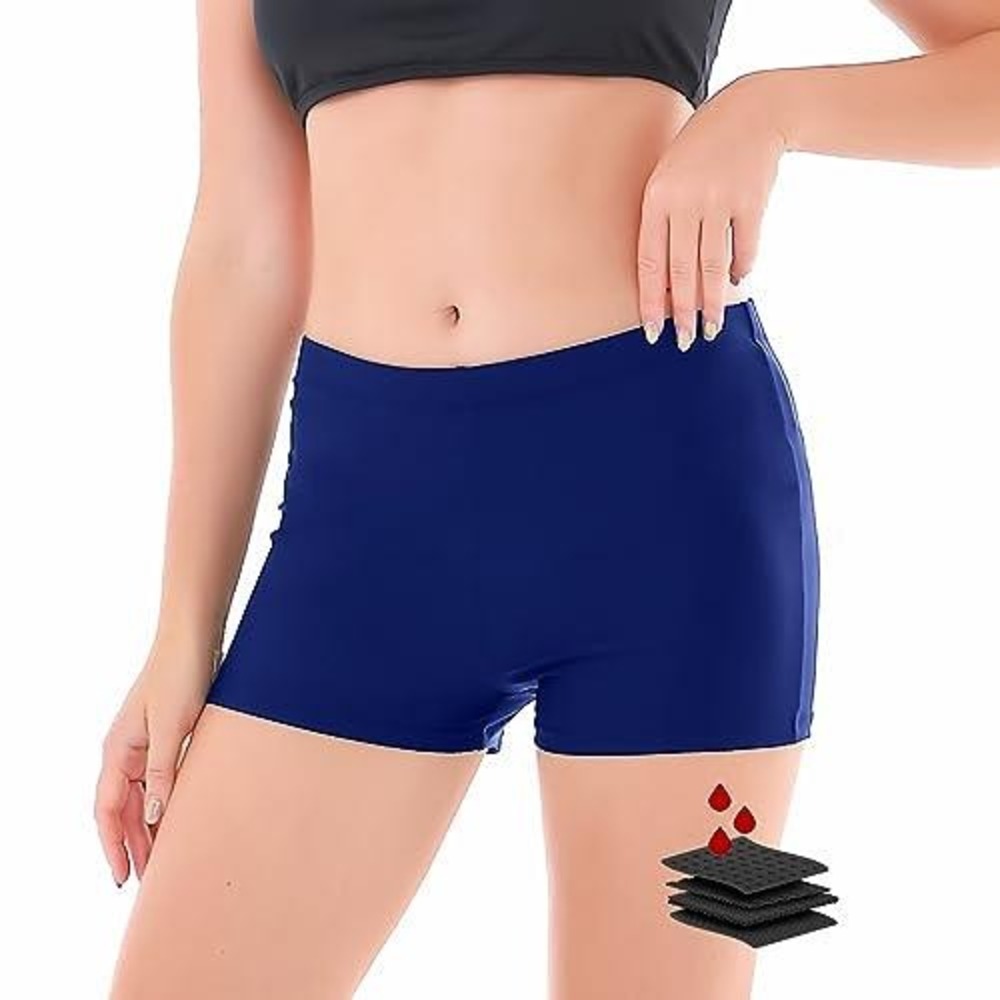 Swim Bottoms Period‎ Proof Swim High Waisted Swimsuit Briefs Navy XS NEW